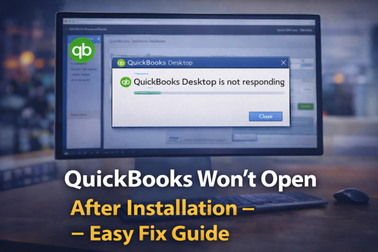 QuickBooks Won’t Open After Installation – Easy Fix Guide
