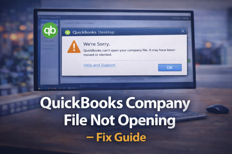 QuickBooks Company File Not Opening – Complete Troubleshooting Guide